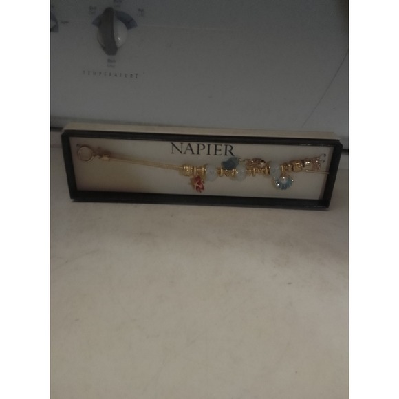 Napier Jewelry - Napier Gold Charm 7" Fashion Bracelet New In The Box .